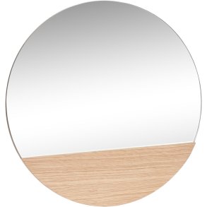 Hübsch Crescent Vægspejl Ø50 cm, Eg