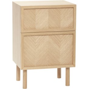 Hübsch Herringbone Sengebord H60 cm, Eg