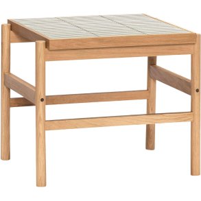Hübsch Tile Sidebord H44 cm, Mint/Egetræsfiner
