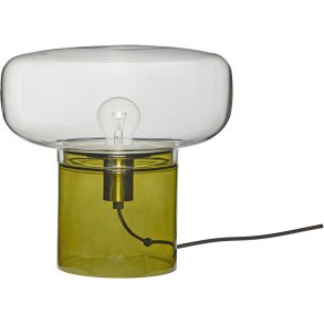 Hübsch Crave Bordlampe H30 cm, Klar/Mørkegrøn