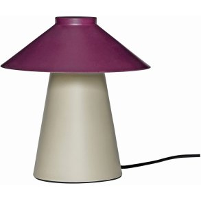 Hübsch Chipper Bordlampe H26 cm, Sand/Burgundy