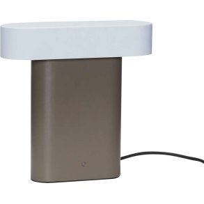 Hübsch Sleek Bordlampe H25 cm, Brun/Lysegrå