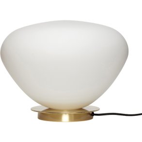 Hübsch Bean Bordlampe H28 cm, Hvid/Messing