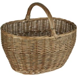 Ib Laursen Indkøbskurv m. Hank H37 cm, Natur