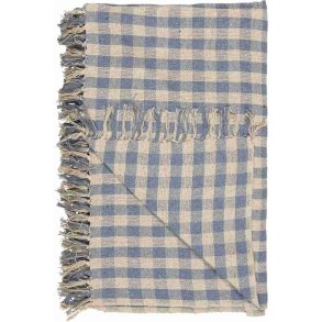 Ib Laursen Plaid 130x160 cm, Natur/Lyseblå