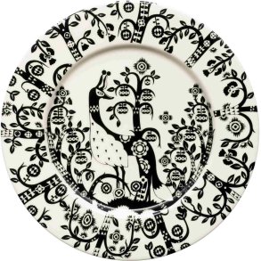 Iittala Taika Tallerken 22 cm, Sort/Hvid