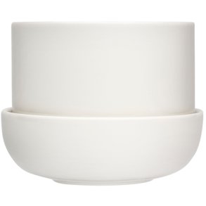 Iittala Nappula Urtepotte m. Underskål 17x13 cm, Hvid