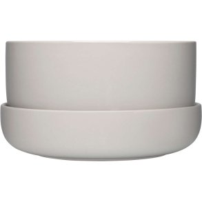 Iittala Nappula Urtepotteskjuler m. Underskål H13 cm, Lysegrå