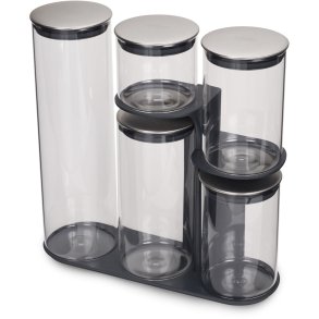 Joseph Joseph Podium Opbevaringsglas 5 stk, Rustfrit Stål