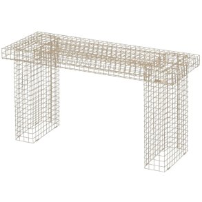 KALAGER Design WIRE Bænk 90 cm, Creme Beige
