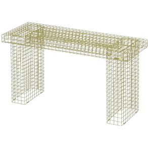 KALAGER Design WIRE Bænk 90 cm, Green Beige