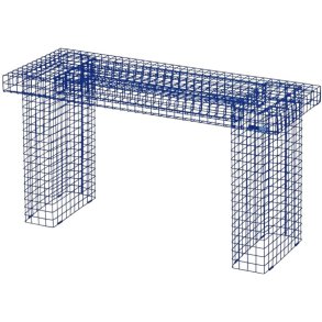 KALAGER Design WIRE Bænk 90 cm, Ultra Marine Blue