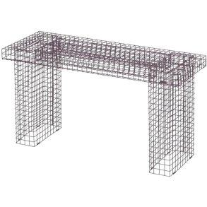 KALAGER Design WIRE Bænk 90 cm, Pastel Blue