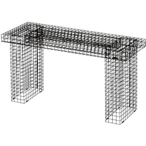 KALAGER Design WIRE Bænk 90 cm, Sort