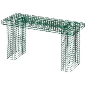 KALAGER Design WIRE Bænk 90 cm, Signal Green