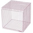 WIRE CUBIC Modulreol 38,5x38,5 cm