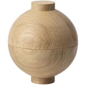 Kristina Dam Studio Krukke m. Låg H15 cm, Olieret Eg