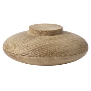 Kristina Dam Studio Krukke m. Låg H7 cm, Olieret Eg