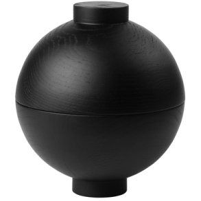 Kristina Dam Studio Krukke m. Låg H18 cm, Sort Eg