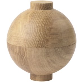 Kristina Dam Studio Krukke m. Låg H18 cm, Olieret Eg