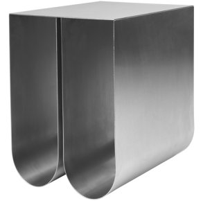 Kristina Dam Studio Curved Sidebord H36 cm, Rustfrit stål