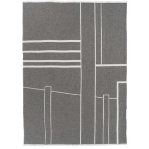 Kristina Dam Studio Architecture Plaid 130x180 cm, Off White/Black Melange