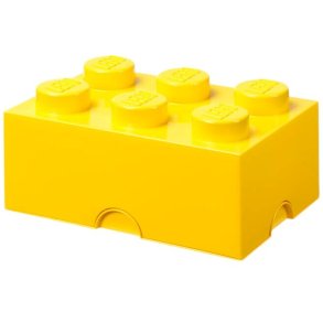 LEGO Opbevaringsklods 6-knops 25 cm, Gul