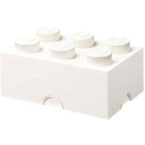 LEGO Opbevaringsklods 6-knops 25 cm, Hvid