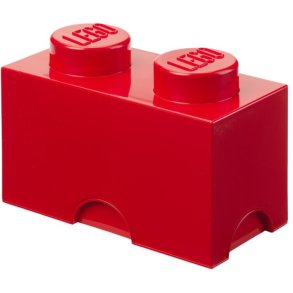 LEGO Opbevaringsklods 2-knops 25 cm, Rød