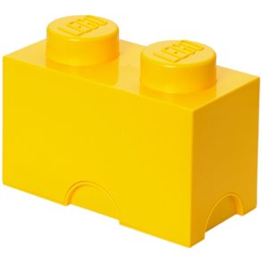 LEGO Opbevaringsklods 2-knops 25 cm, Gul