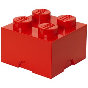 LEGO Opbevaringsklods 4-knops 25 cm, Rød