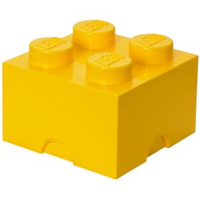 LEGO Opbevaringsklods 4-knops 25 cm, Gul