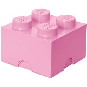 LEGO Opbevaringsklods 4-knops 25 cm, Lyserød