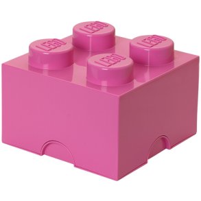 LEGO Opbevaringsklods 4-knops 25 cm, Pink