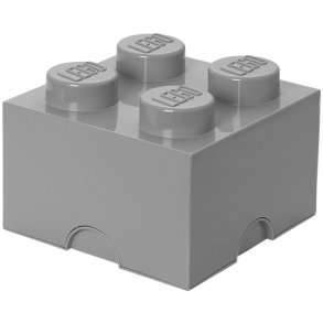 LEGO Opbevaringsklods 4-knops 25 cm, Lysegrå