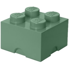 LEGO Opbevaringsklods 4-knops 25 cm, Sand Grøn