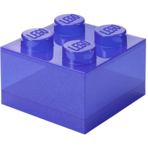 LEGO Opbevaringsklods 4-knops 25 cm, Glitter Violet