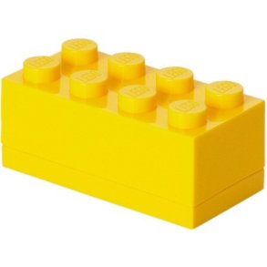 LEGO Snack-/Opbevaringsboks 8-knops 9,2 cm, Gul