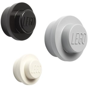 LEGO Knager 3 stk, Sort/Hvid/Grå