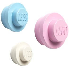 LEGO Knager 3 stk, Lyseblå/Pink/Hvid