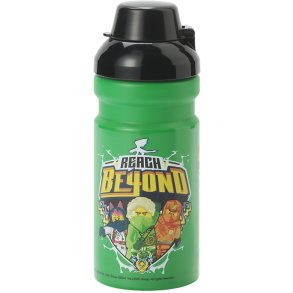 LEGO Vandflaske Ninjago 390 ml, Sort/Grøn