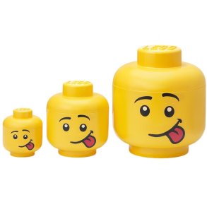 LEGO Opbevaringsbokse Silly 3 stk, Gul
