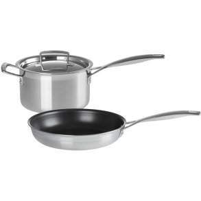 Le Creuset 3-Ply Classic Stegepande- og Grydesæt 2 Dele, Stål