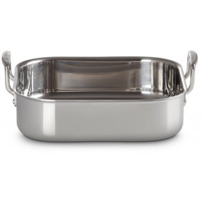 Le Creuset 3-Ply Kvadratisk Bradepande 26x26 cm, Rustfrit Stål