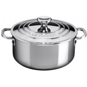 Le Creuset 3-Ply Signature Lav Gryde m. Låg 24 cm/5,3 L
