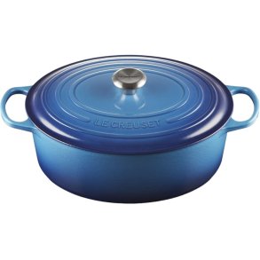 Le Creuset Signature Oval Støbejernsgryde 31 cm/6,3 L, Azure