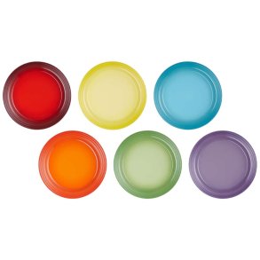 Le Creuset Rainbow Tallerken 6 stk. 27 cm, Multi