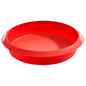 Lékué Kageform Rund Ø26 cm, Rød