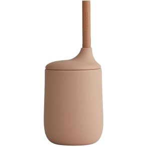 LIEWOOD Ellis Børnekop m. Sugerør 23 cl, Dark Rose/Terracotta Mix