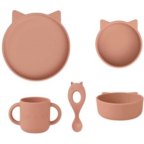 LIEWOOD Vivi Spisestel Kat 4 Dele, Dark Rose
